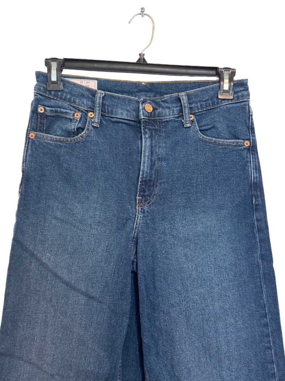 Gap High Rise Wide Leg Jeans 30/10R Dark Wash Denim Womens Casual Stylish Pants - Picture 6 of 7
